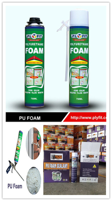 Fire Retardant polyurethane 750ml PU Foam Spray Untuk Pengisi Celah