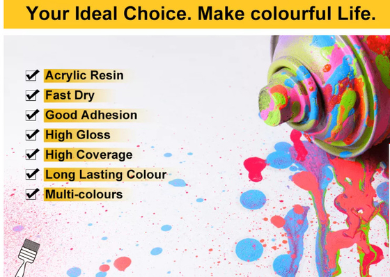 OEM Acrylic Aerosol Spray Paint Fast Dry Metallic Chrome Flourscent