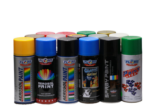 Cat Semprot Aerosol Cepat Kering Gloss Tinggi 400ml 450ml Tinplate Can OEM