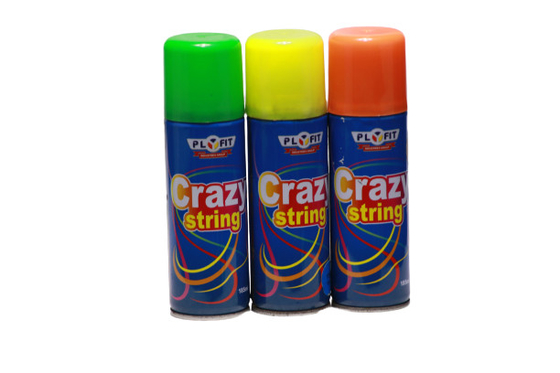Konyol String Crazy String Party Semprot Warna Neon Bahan Resin Tinplace Can