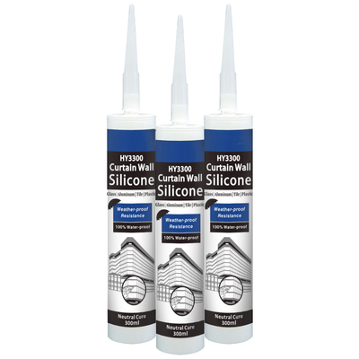 Dinding Tirai Netral Silicone Sealant Tahan Air Tahan UV HY-3300 PLYFIT