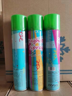 Pesta Ulang Tahun Silly String Spray Non Flammable Eco Friendly 6 Warna Untuk Dekorasi