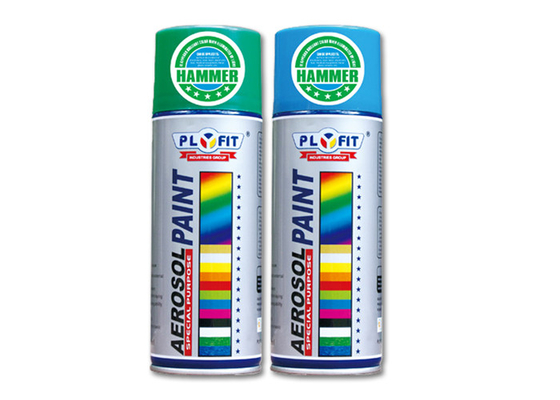 400ml Aerosol Hammer Finish Cat Semprot Kaleng Tinplate Warna Berbeda