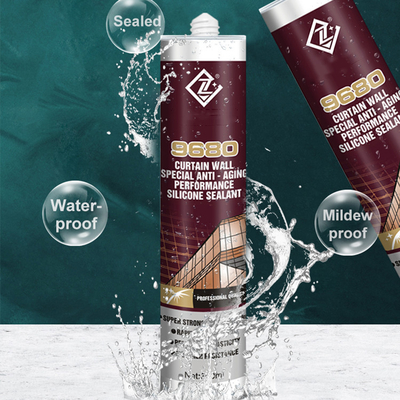 Sealant Silikon Netral Hitam Tahan Suhu Tinggi Untuk Dinding Tirai