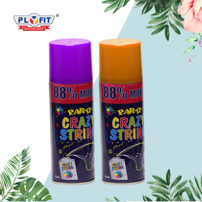 Dekorasi Pesta Crazy String Spray Standar Eropa Sampel Gratis Semprotan Silly String