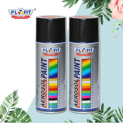 Cakupan Tinggi Cat Semprot Aerosol Warna Hitam Film Cat Matte Semprotan Resin Akrilik