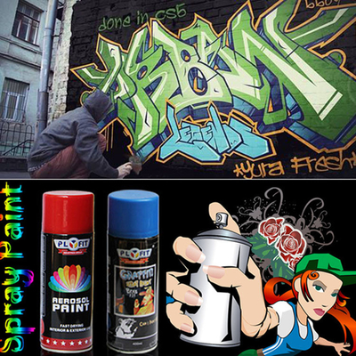 Fast Dry 400ml Graffiti Art Pelapis Cairan Cat Semprot Berwarna-warni