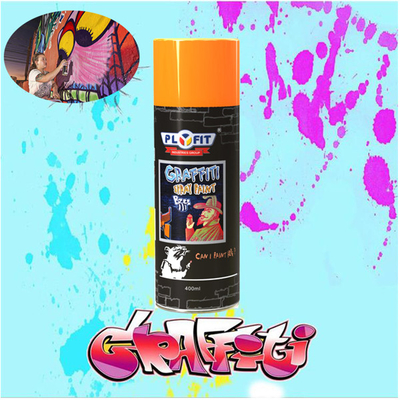 Aerosol Fluorescent Graffiti Spray Paint Gloss Tinggi 400ml Untuk Lukisan Dinding