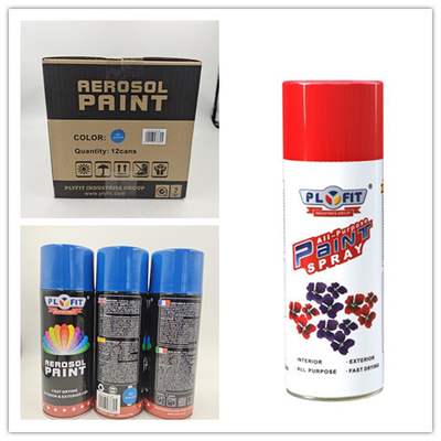 1.5g / S Ejection Aerosol Spray Paint 450ml Tinplate TUV Cepat Kering Untuk Baja